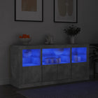 Dressoir Met Led-Verlichting 42,5X37X67 Cm Betongrijs