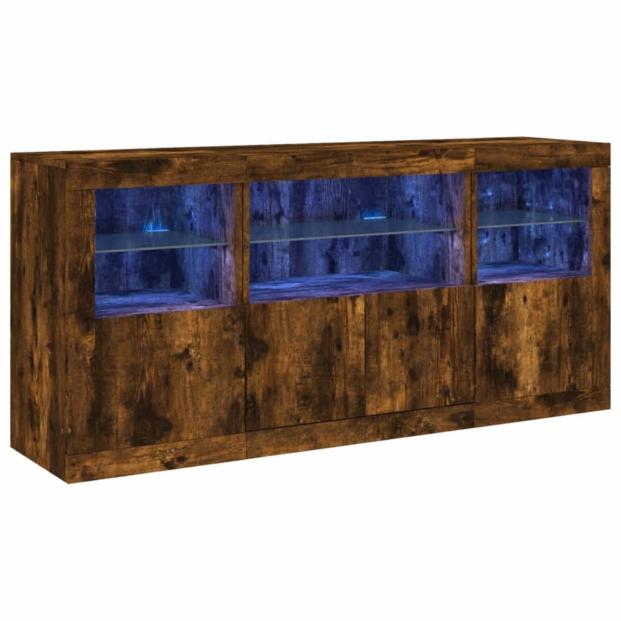 Dressoir Met Led-Verlichting 42,5X37X67 Cm Kleur Gerookt eiken