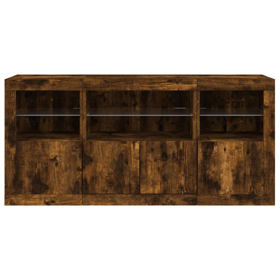 Dressoir Met Led-Verlichting 42,5X37X67 Cm Kleur Gerookt eiken
