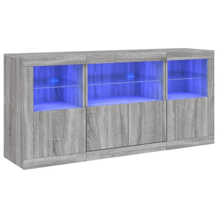 Dressoir Met Led-Verlichting 42,5X37X67 Cm Grijs sonoma