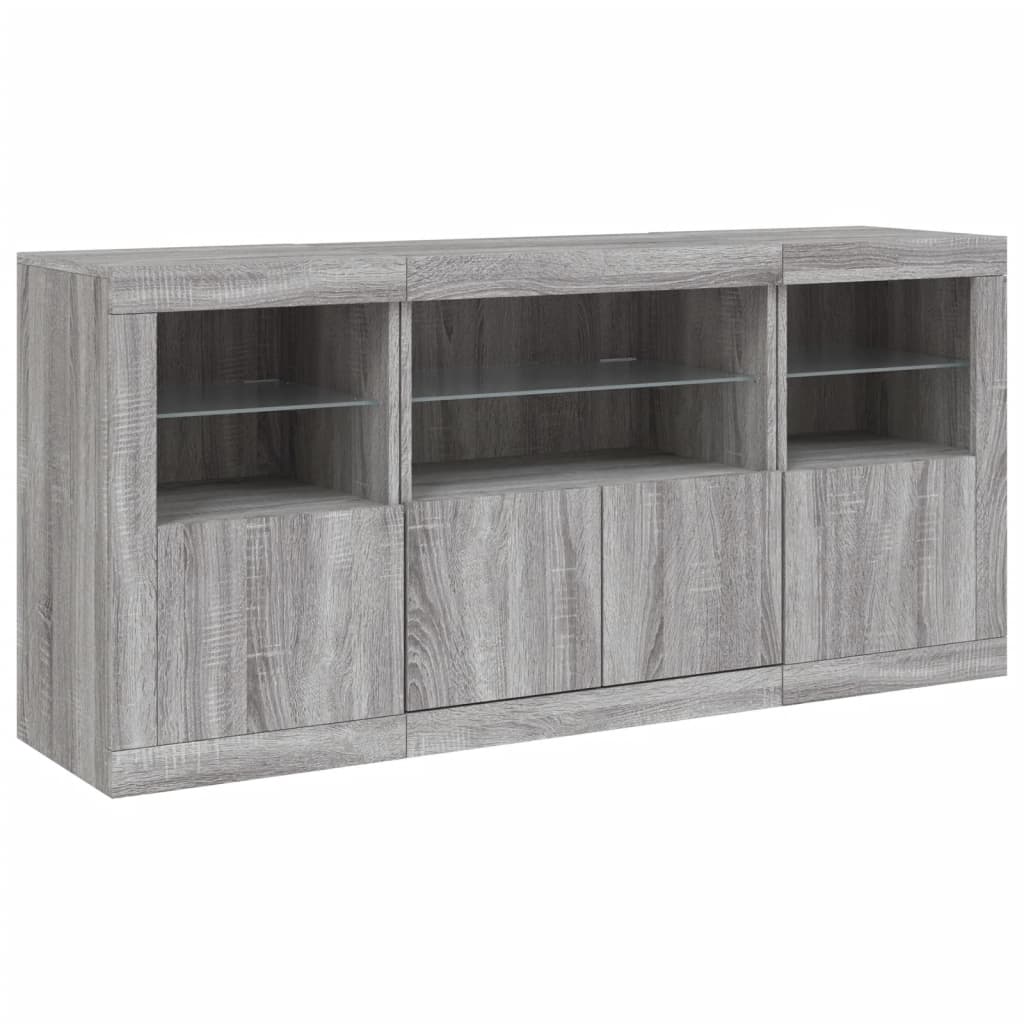 Dressoir Met Led-Verlichting 42,5X37X67 Cm Grijs sonoma