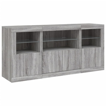 Dressoir Met Led-Verlichting 42,5X37X67 Cm Grijs sonoma