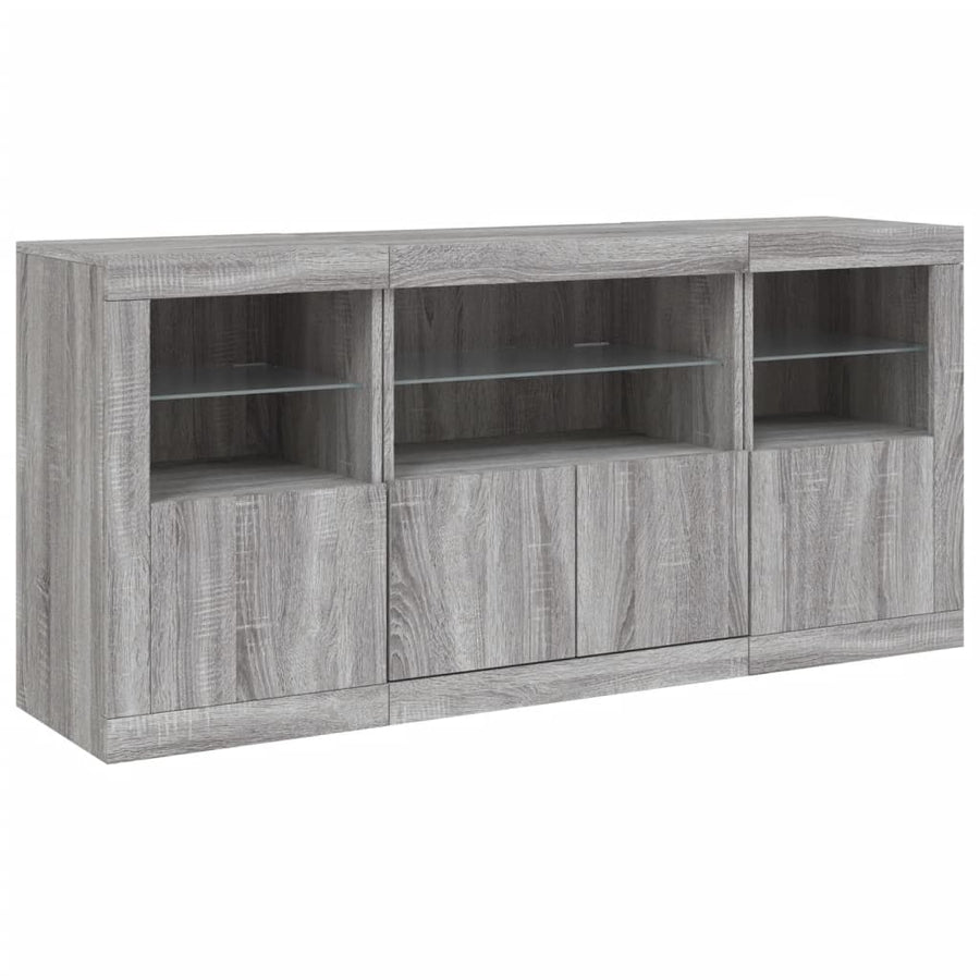 Dressoir Met Led-Verlichting 42,5X37X67 Cm Grijs sonoma
