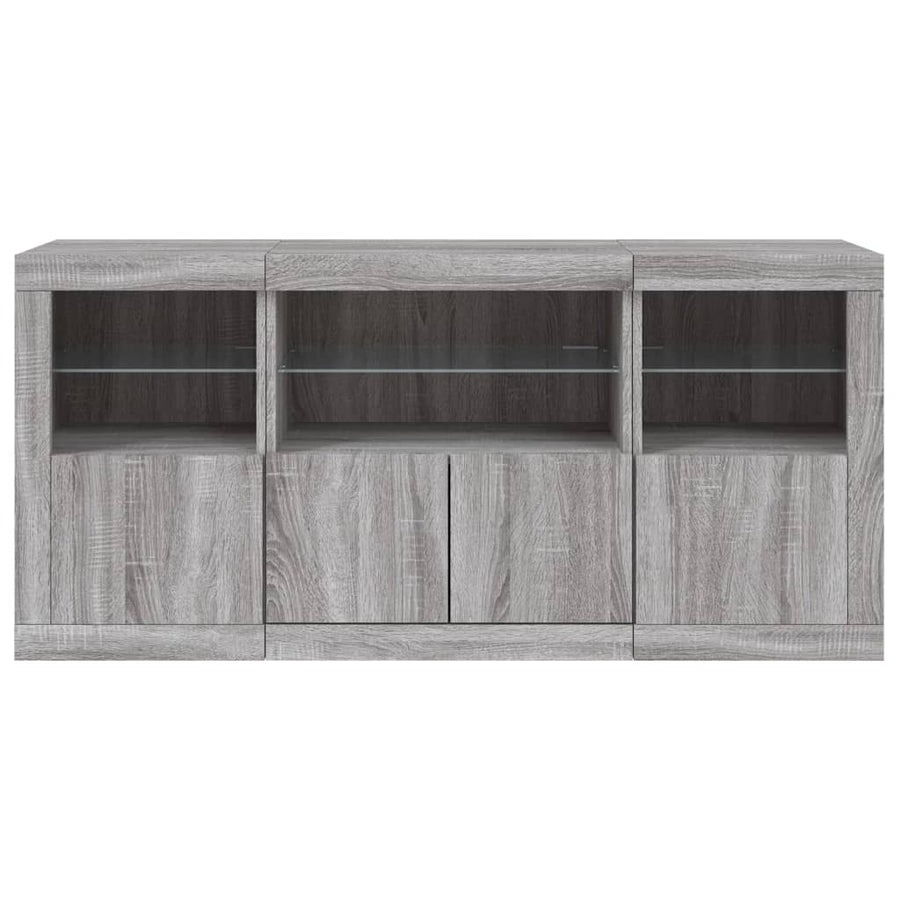 Dressoir Met Led-Verlichting 42,5X37X67 Cm Grijs sonoma