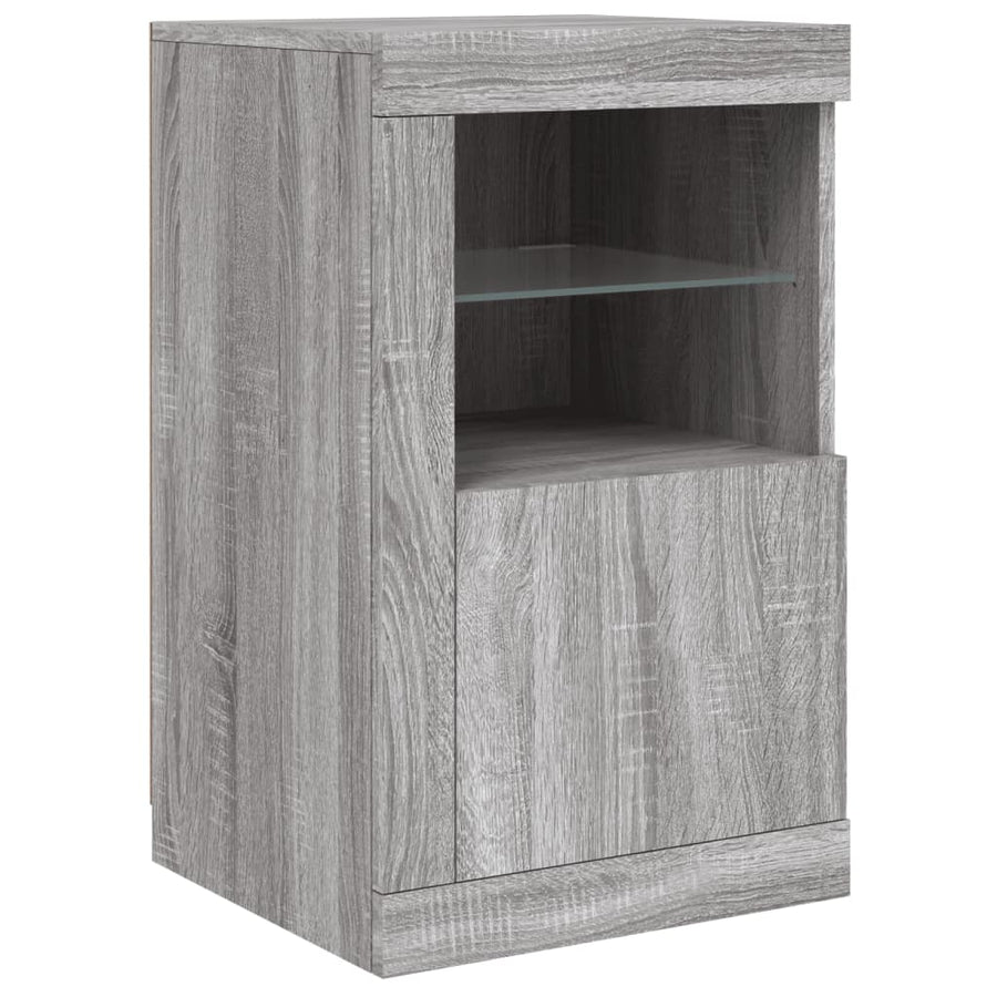 Dressoir Met Led-Verlichting 42,5X37X67 Cm Grijs sonoma