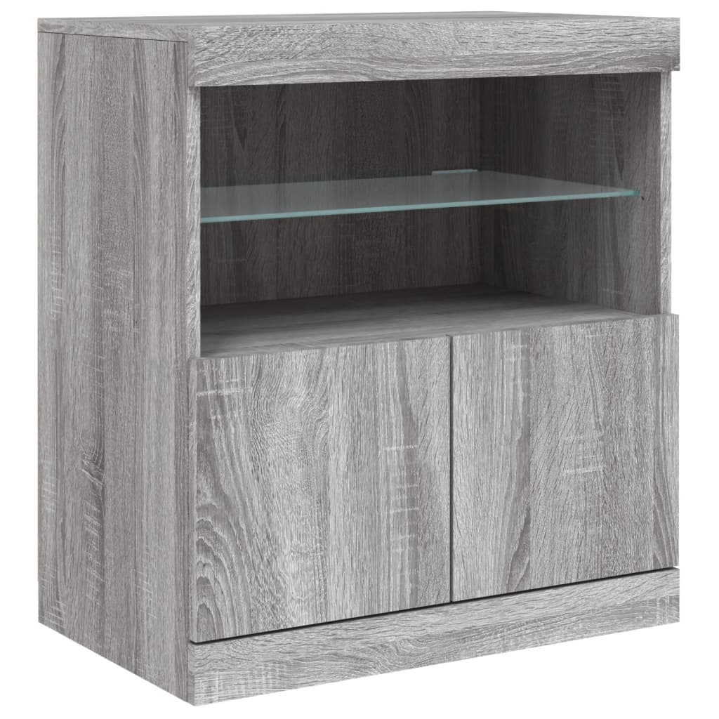 Dressoir Met Led-Verlichting 42,5X37X67 Cm Grijs sonoma