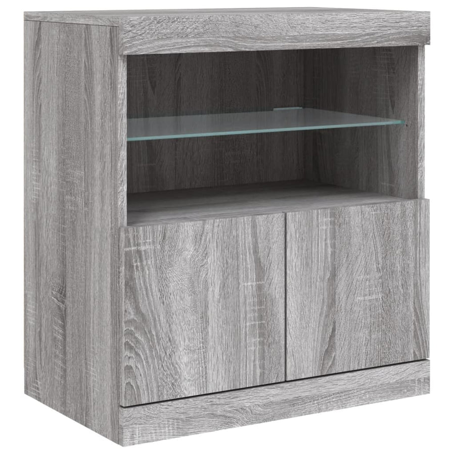 Dressoir Met Led-Verlichting 42,5X37X67 Cm Grijs sonoma