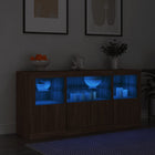 Dressoir Met Led-Verlichting 42,5X37X67 Cm Bruineikenkleurig bruin eikenkleur