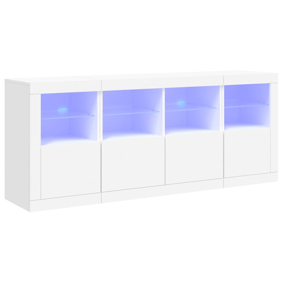 Dressoir Met Led-Verlichting 63X37X67 Cm Wit