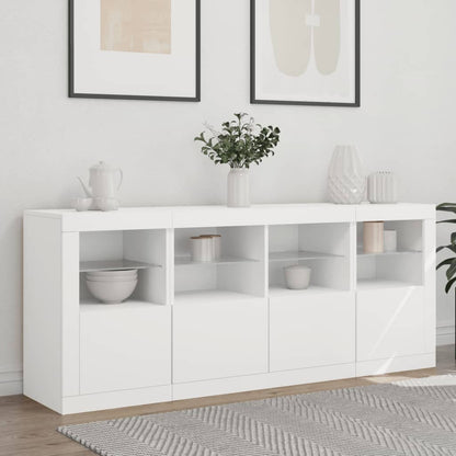 Dressoir Met Led-Verlichting 63X37X67 Cm Wit