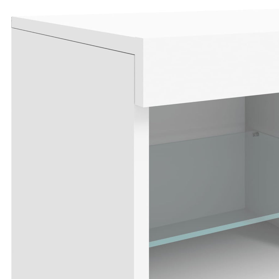 Dressoir Met Led-Verlichting 63X37X67 Cm Wit
