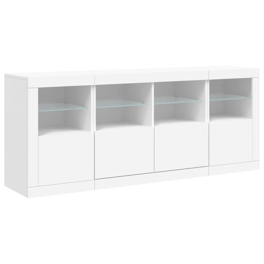 Dressoir Met Led-Verlichting 63X37X67 Cm Wit