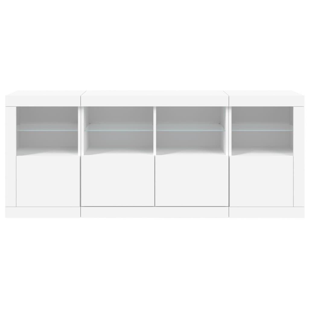 Dressoir Met Led-Verlichting 63X37X67 Cm Wit