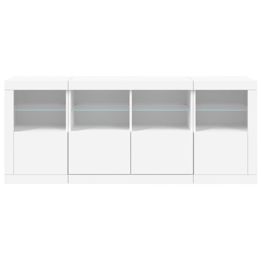 Dressoir Met Led-Verlichting 63X37X67 Cm Wit