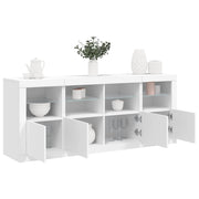 Dressoir 163x37x67 cm wit met LED