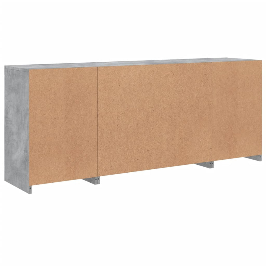 Dressoir Met Led-Verlichting 63X37X67 Cm Betongrijs