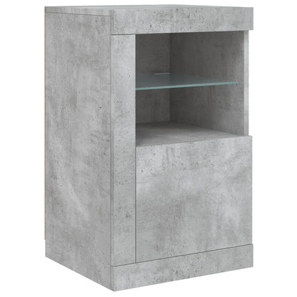Dressoir Met Led-Verlichting 63X37X67 Cm Betongrijs