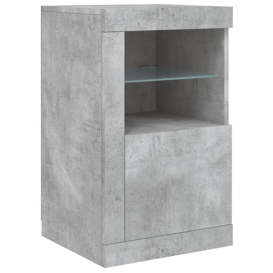 Dressoir Met Led-Verlichting 63X37X67 Cm Betongrijs
