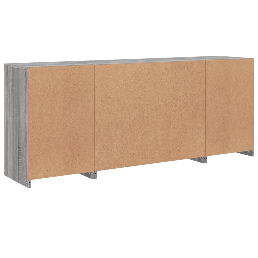 Dressoir Met Led-Verlichting 63X37X67 Cm Eiken Grijs sonoma