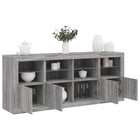 Dressoir 163x37x67 cm grijs sonoma eiken LED