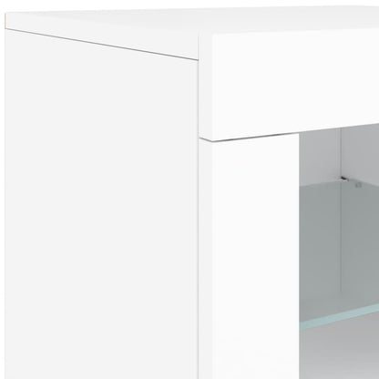 Dressoir Met Led-Verlichting 23X37X67 Cm Wit