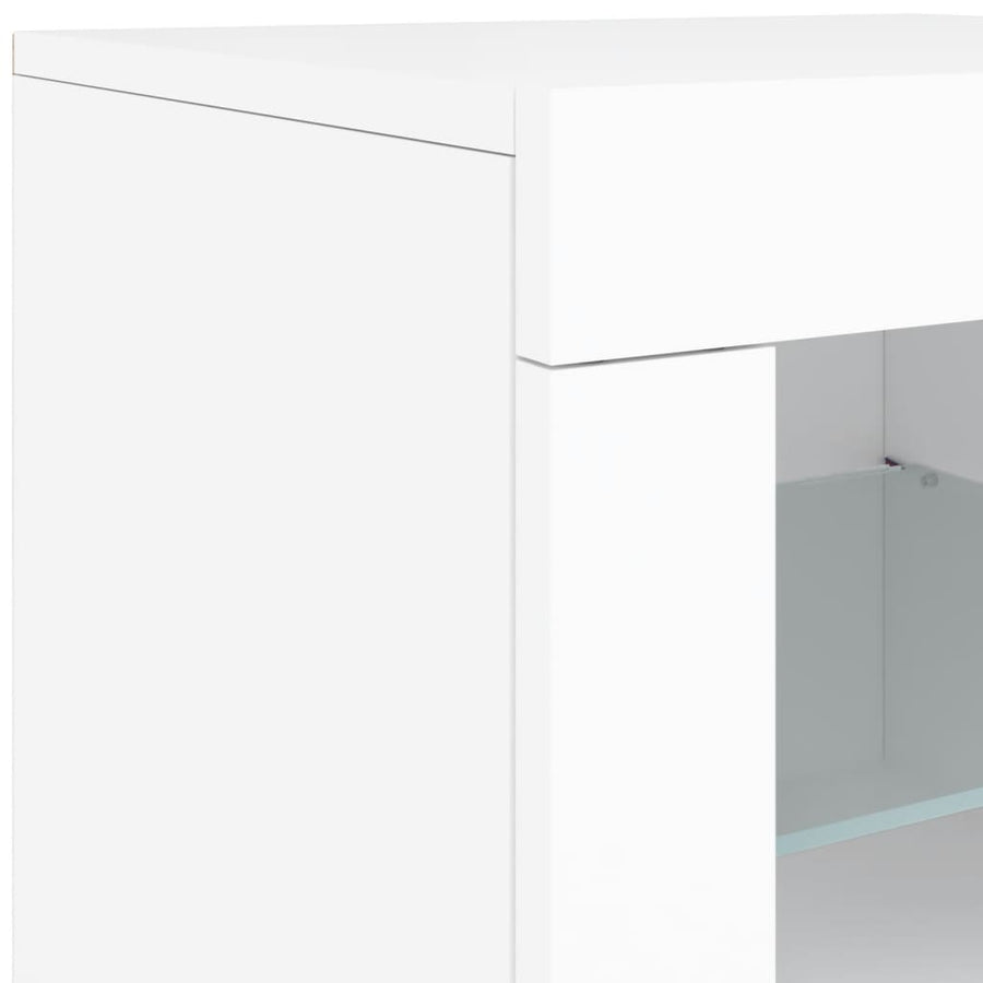 Dressoir Met Led-Verlichting 23X37X67 Cm Wit