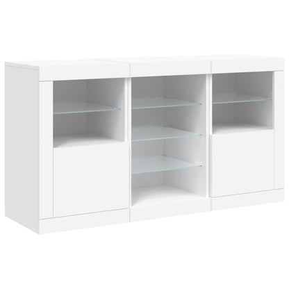 Dressoir Met Led-Verlichting 23X37X67 Cm Wit