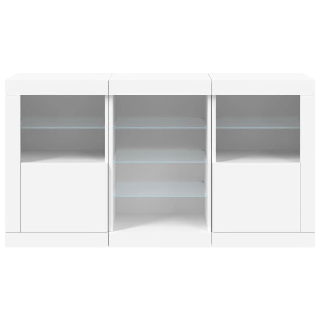 Dressoir Met Led-Verlichting 23X37X67 Cm Wit