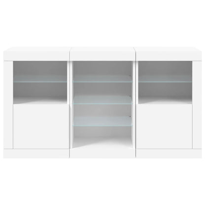 Dressoir Met Led-Verlichting 23X37X67 Cm Wit