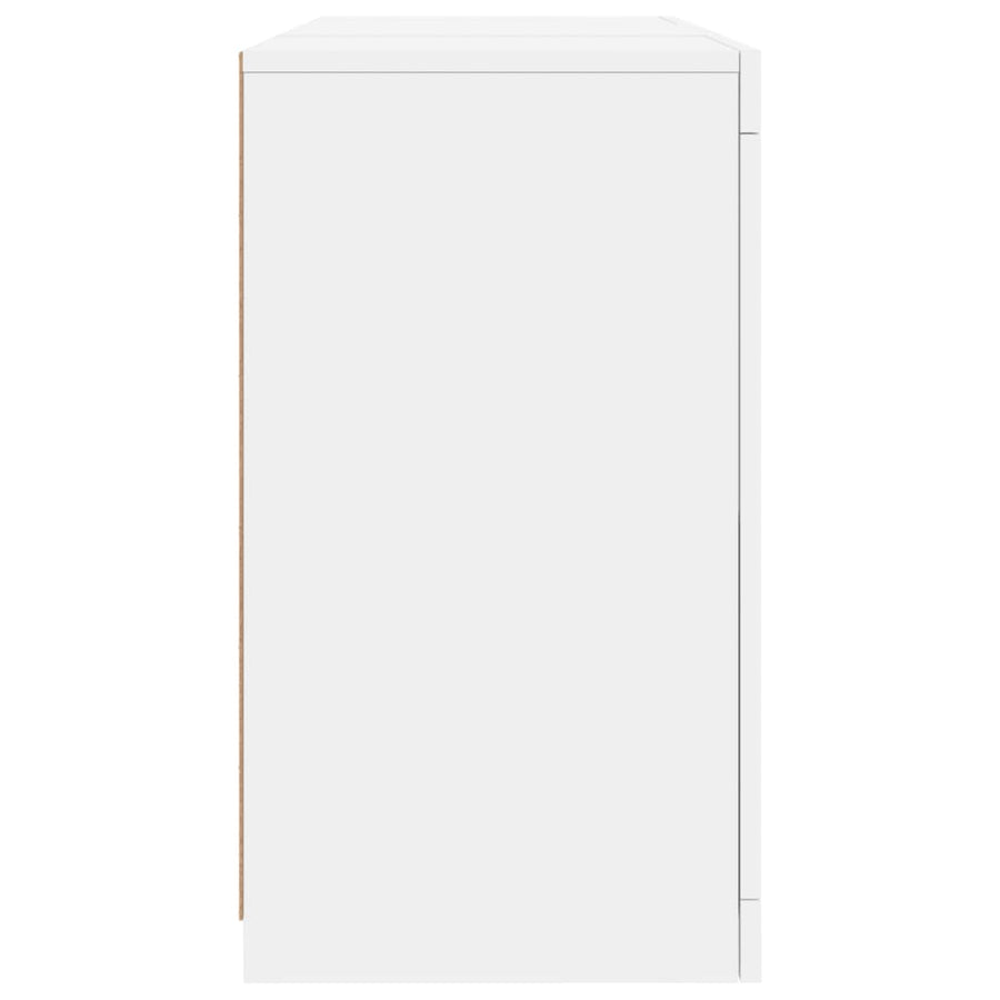 Dressoir Met Led-Verlichting 23X37X67 Cm Wit