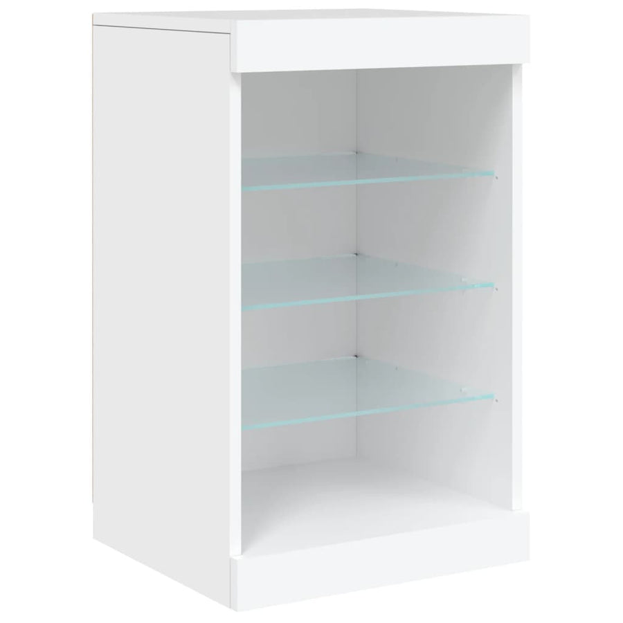 Dressoir Met Led-Verlichting 23X37X67 Cm Wit