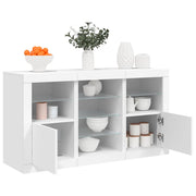 Dressoir 123x37x67 cm wit LED