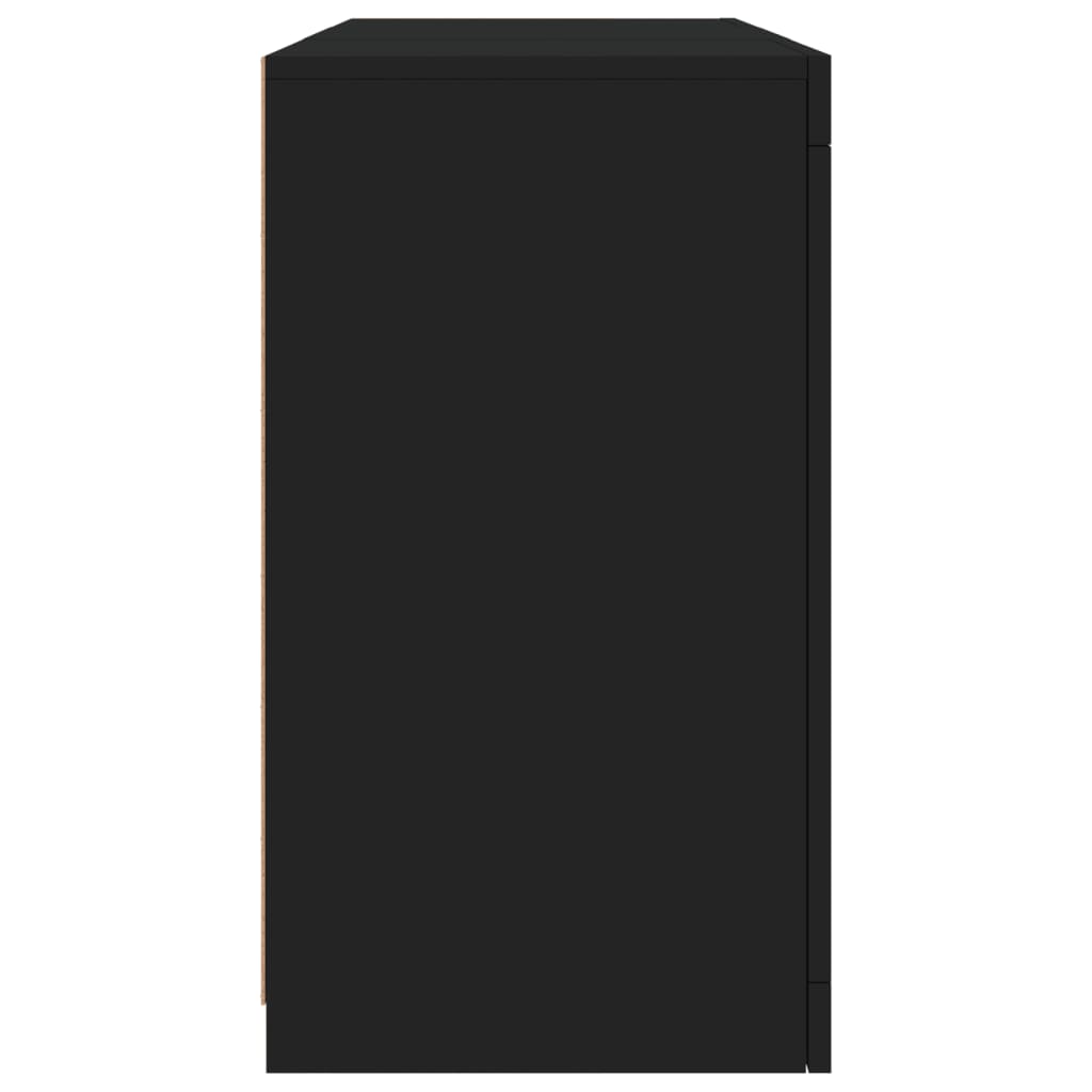 Dressoir Met Led-Verlichting 23X37X67 Cm Zwart