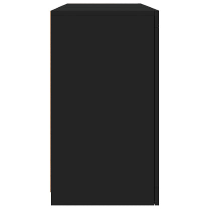 Dressoir Met Led-Verlichting 23X37X67 Cm Zwart