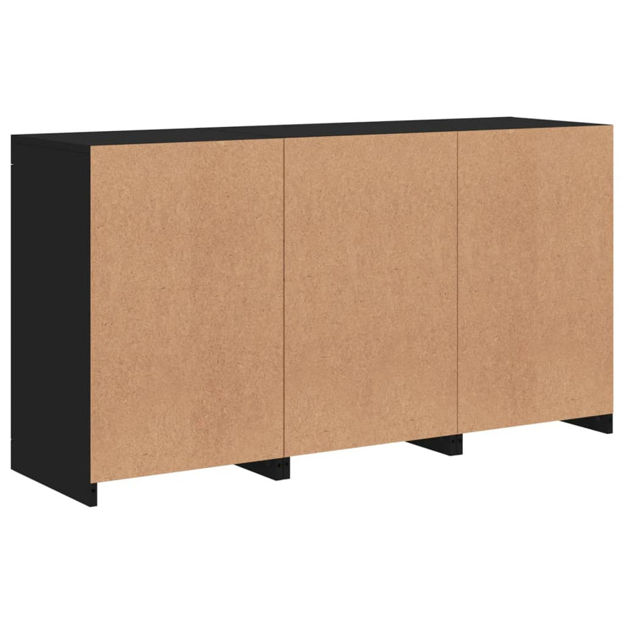 Dressoir Met Led-Verlichting 23X37X67 Cm Zwart