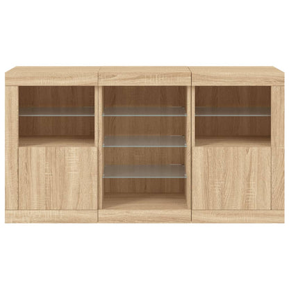 Dressoir Met Led-Verlichting 23X37X67 Cm Kleurig Sonoma eiken