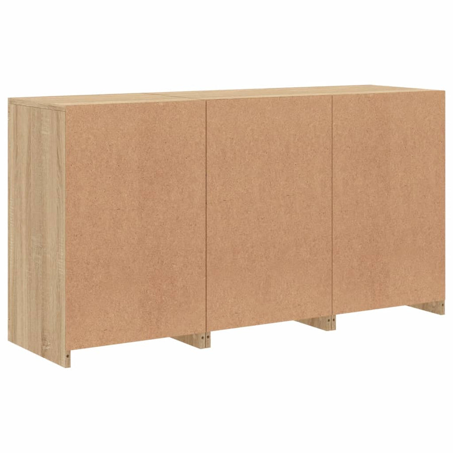 Dressoir Met Led-Verlichting 23X37X67 Cm Kleurig Sonoma eiken
