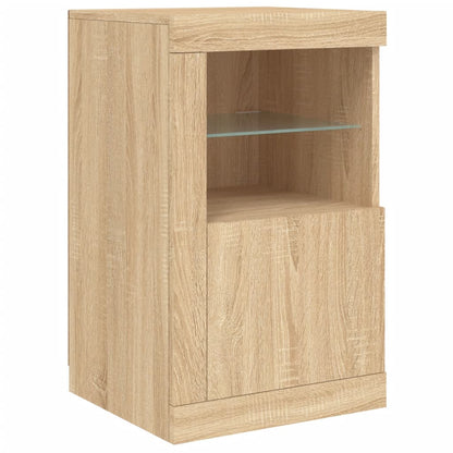 Dressoir Met Led-Verlichting 23X37X67 Cm Kleurig Sonoma eiken