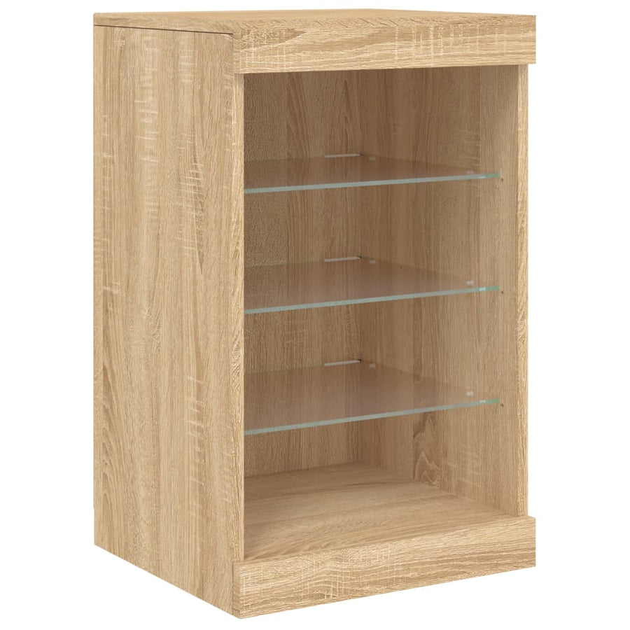 Dressoir Met Led-Verlichting 23X37X67 Cm Kleurig Sonoma eiken