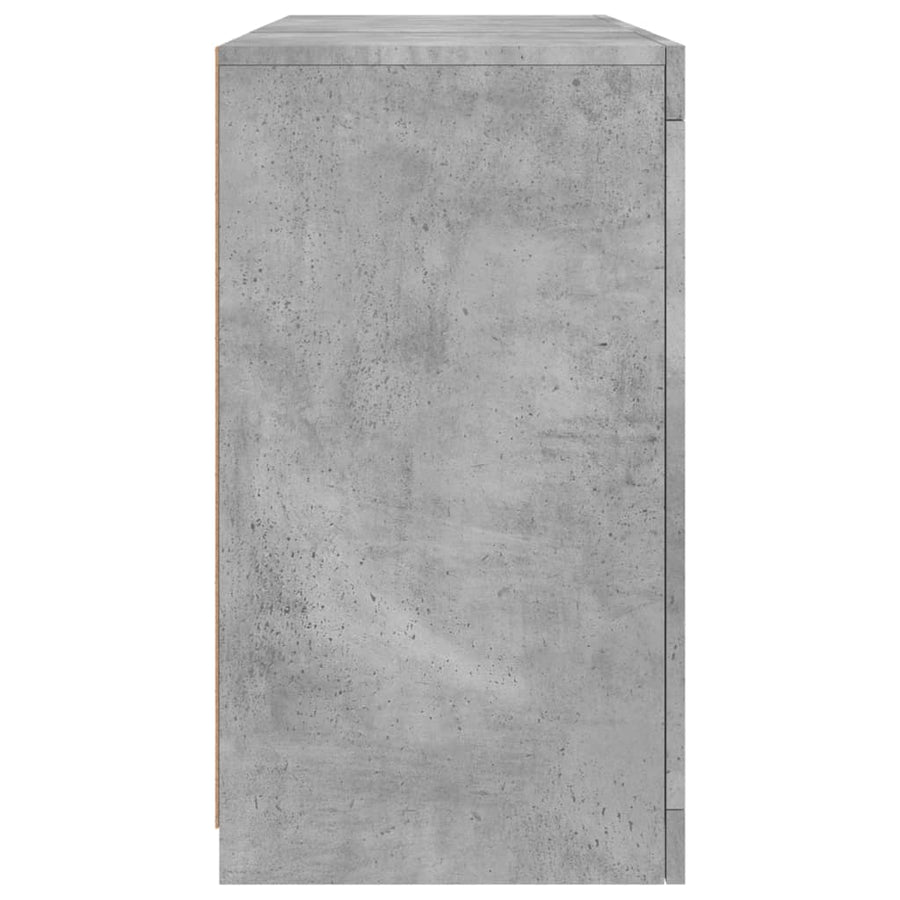 Dressoir Met Led-Verlichting 23X37X67 Cm Betongrijs