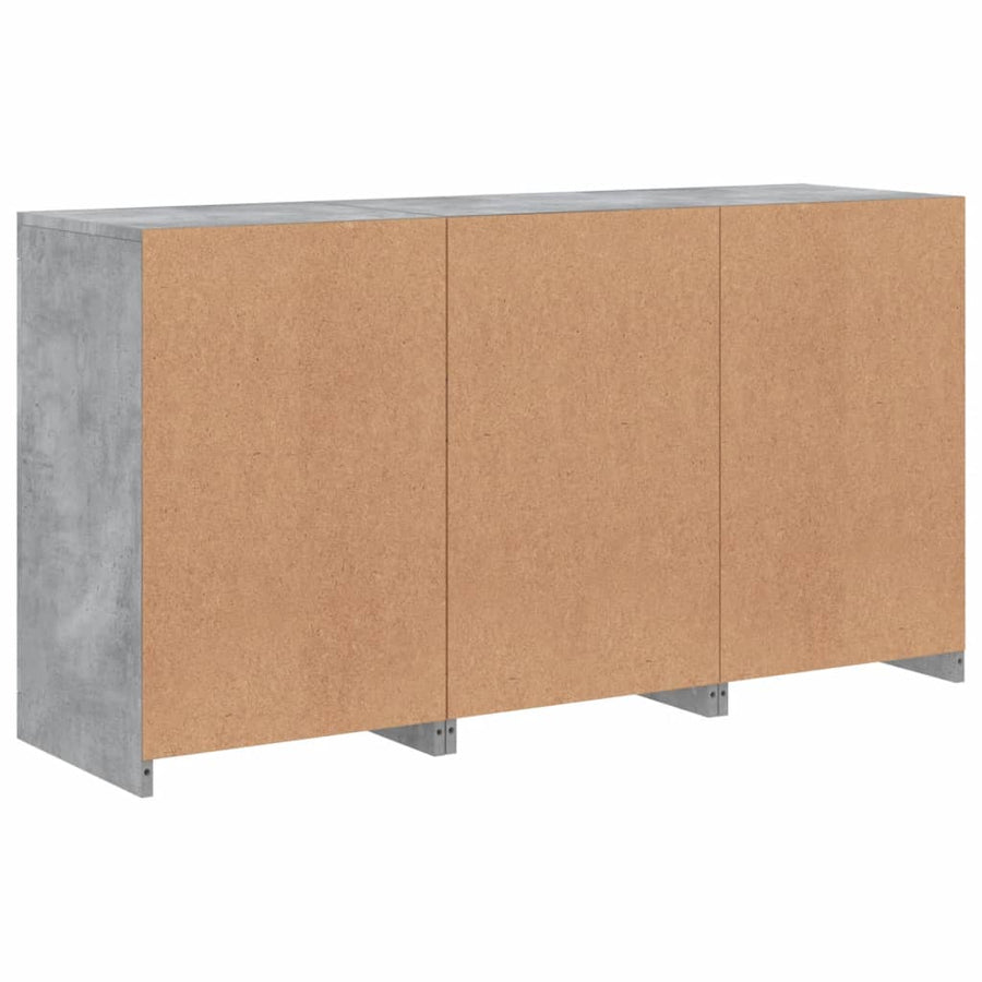 Dressoir Met Led-Verlichting 23X37X67 Cm Betongrijs