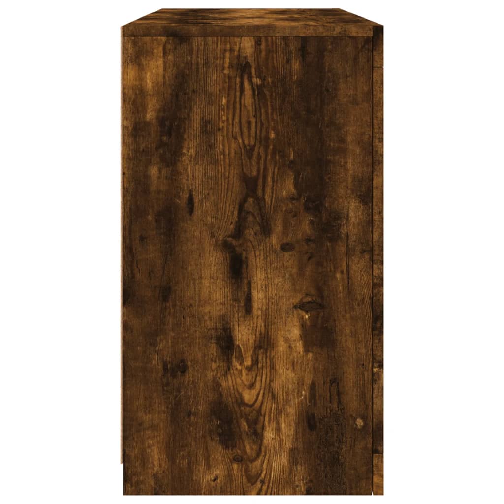 Dressoir Met Led-Verlichting 23X37X67 Cm Kleurig Gerookt eiken