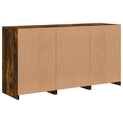 Dressoir Met Led-Verlichting 23X37X67 Cm Kleurig Gerookt eiken