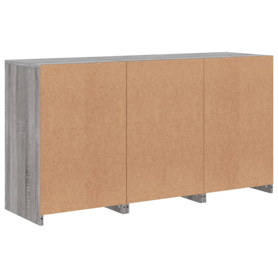 Dressoir Met Led-Verlichting 23X37X67 Cm Eiken Grijs sonoma