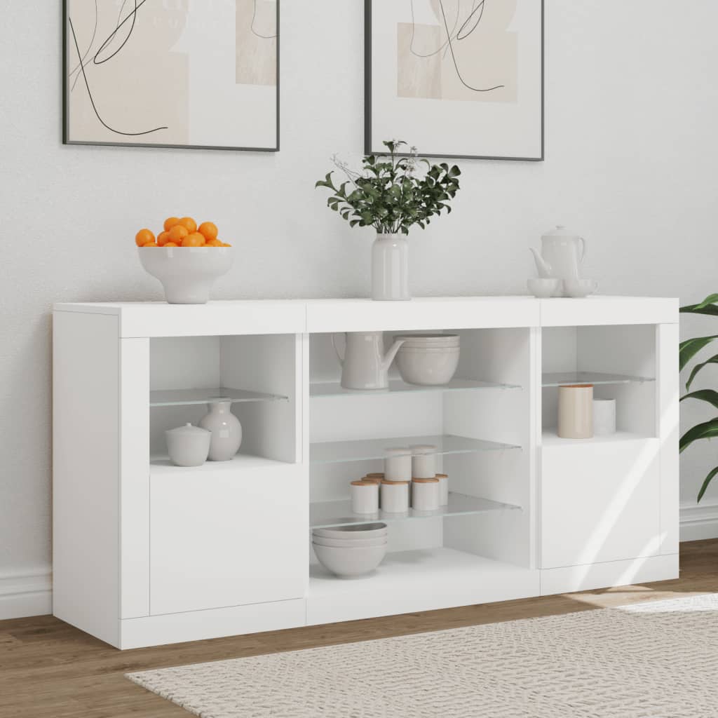 Dressoir Met Led-Verlichting 42,5X37X67 Cm Wit