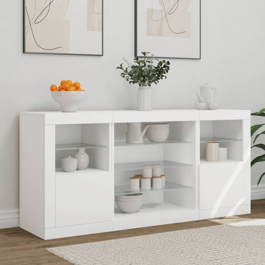 Dressoir Met Led-Verlichting 42,5X37X67 Cm Wit