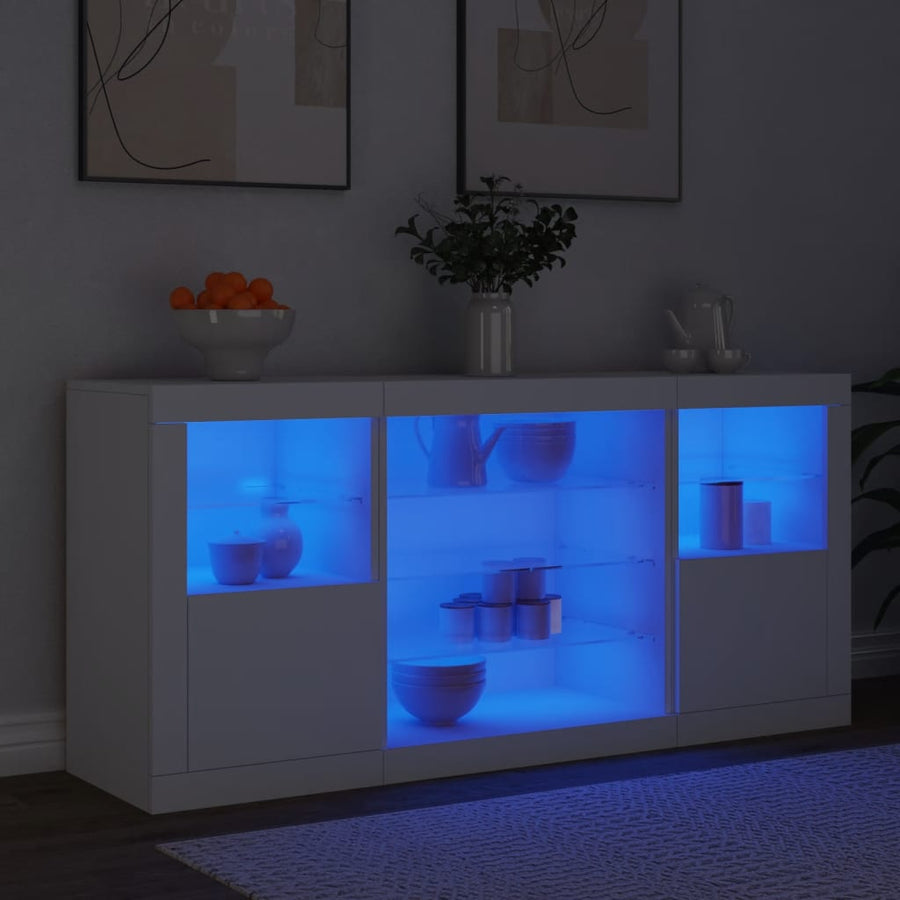 Dressoir Met Led-Verlichting 42,5X37X67 Cm Wit