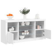 Dressoir 142,5x37x67 cm wit LED