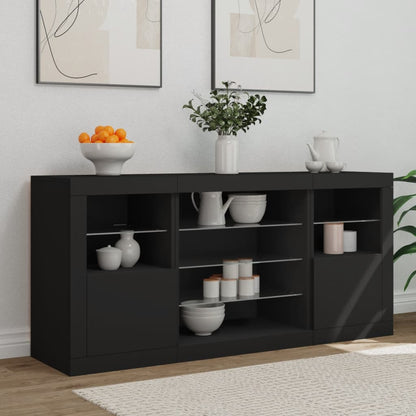 Dressoir Met Led-Verlichting 42,5X37X67 Cm Zwart