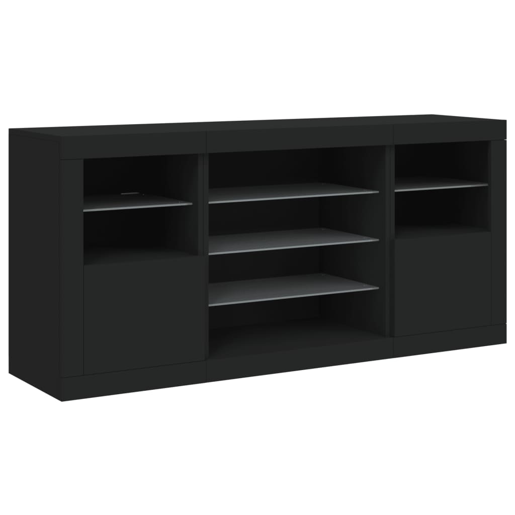 Dressoir Met Led-Verlichting 42,5X37X67 Cm Zwart